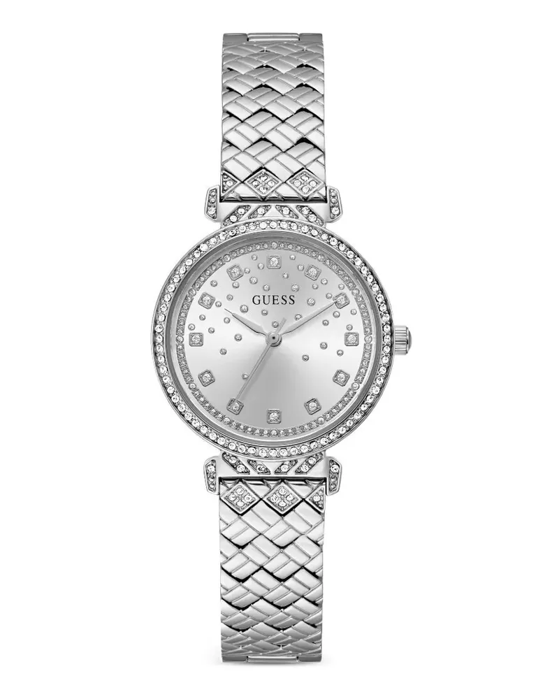 Guess crystal bezel 32mm watch - Silber Silber