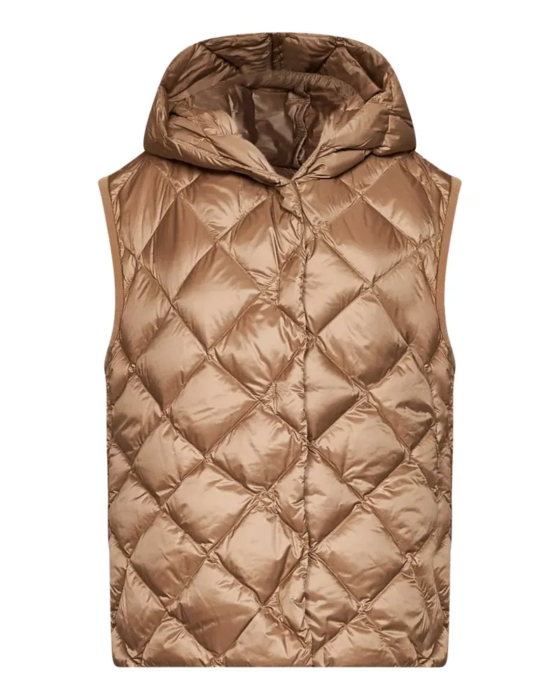 Max Mara diamond-quilted hooded gilet - Nude Nude