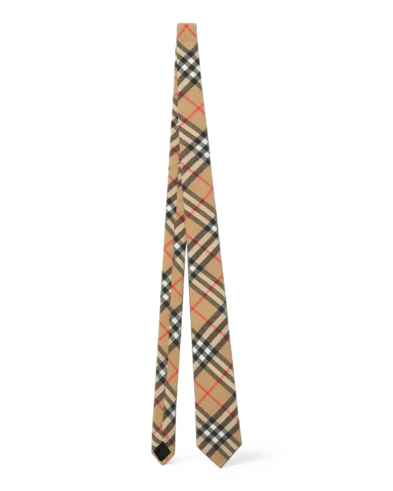 Burberry Check wool cashmere tie - Nude Nude