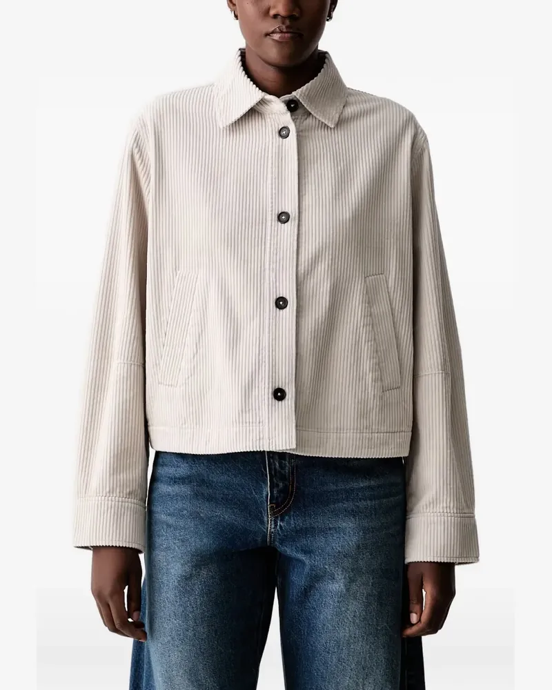 Marc O'Polo Geknöpfte Jacke mit Cordstruktur - Nude Nude