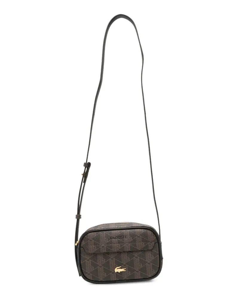 Lacoste Kuriertasche mit Monogramm-Print - Braun Braun