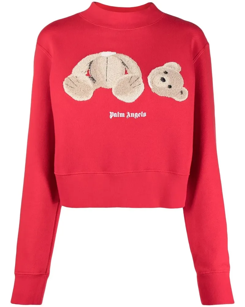 Palm Angels Sweatshirt mit Teddy-Print - Rot Rot