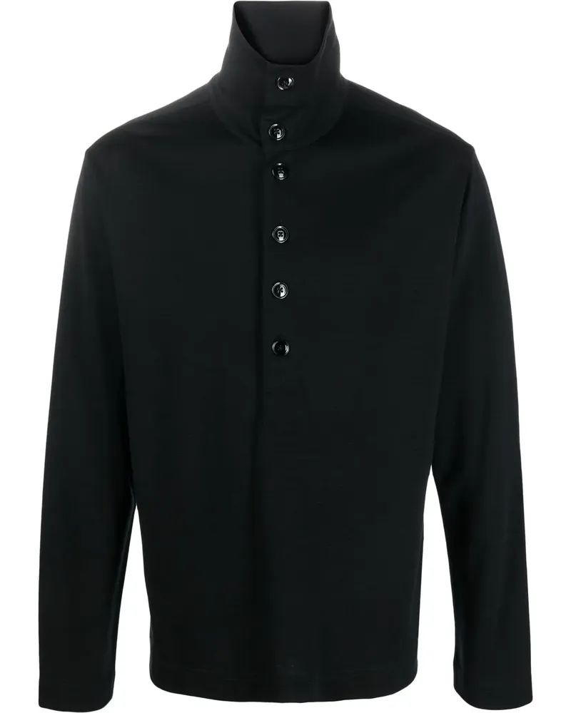 Christophe Lemaire Pullover mit Knopfleiste - Schwarz Schwarz