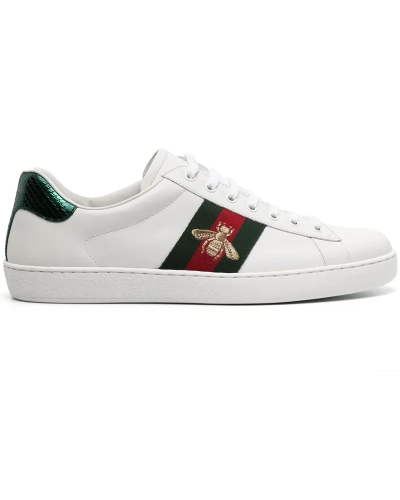 Gucci Ace Sneakers mit Webstreifen Weiß