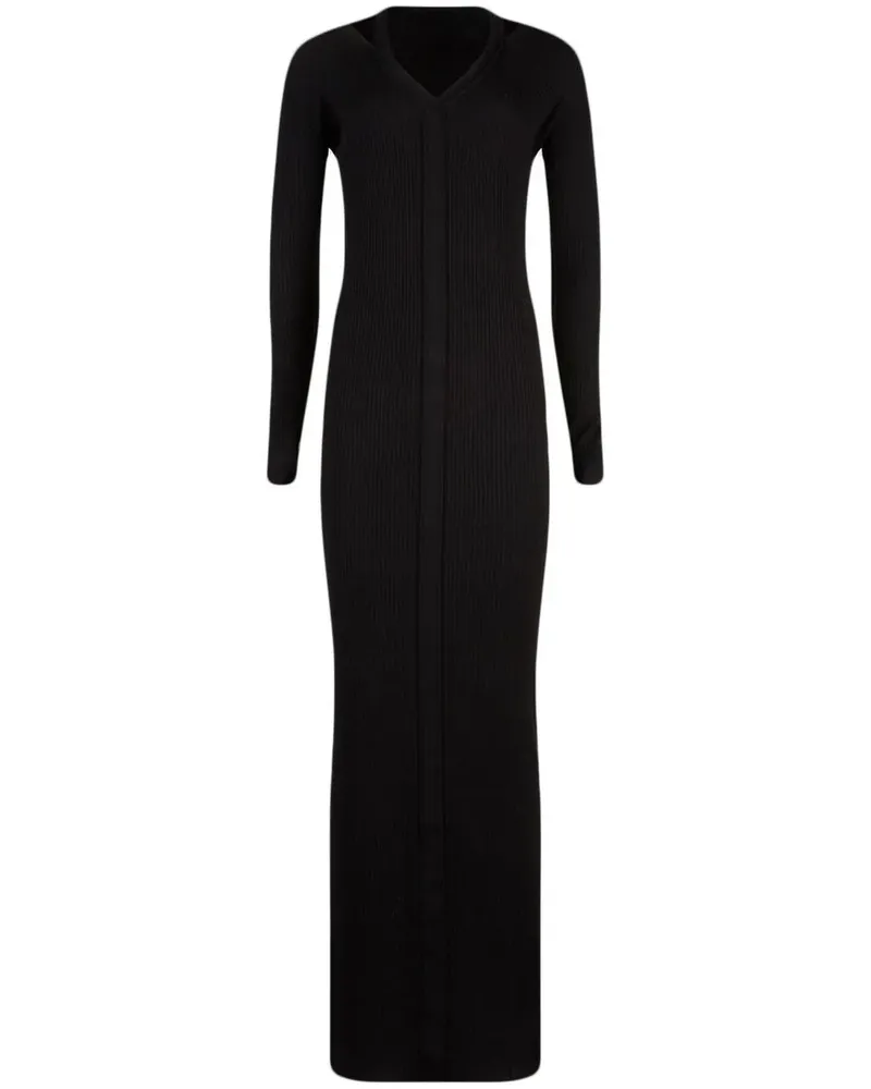 RTA Langärmeliges Denise Midikleid - Schwarz Schwarz