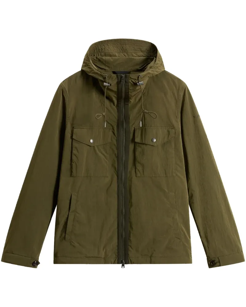 Woolrich Nylon Poly Kapuzenjacke - Grün Grün