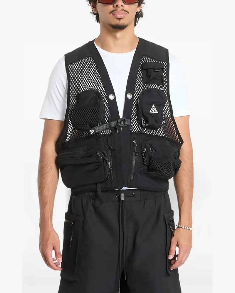 Nike ACG Buttles Weste mit Mesh-Einsätzen - Schwarz Schwarz