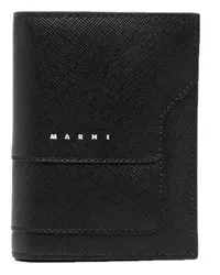 Marni Portemonnaie mit Logo-Print Schwarz