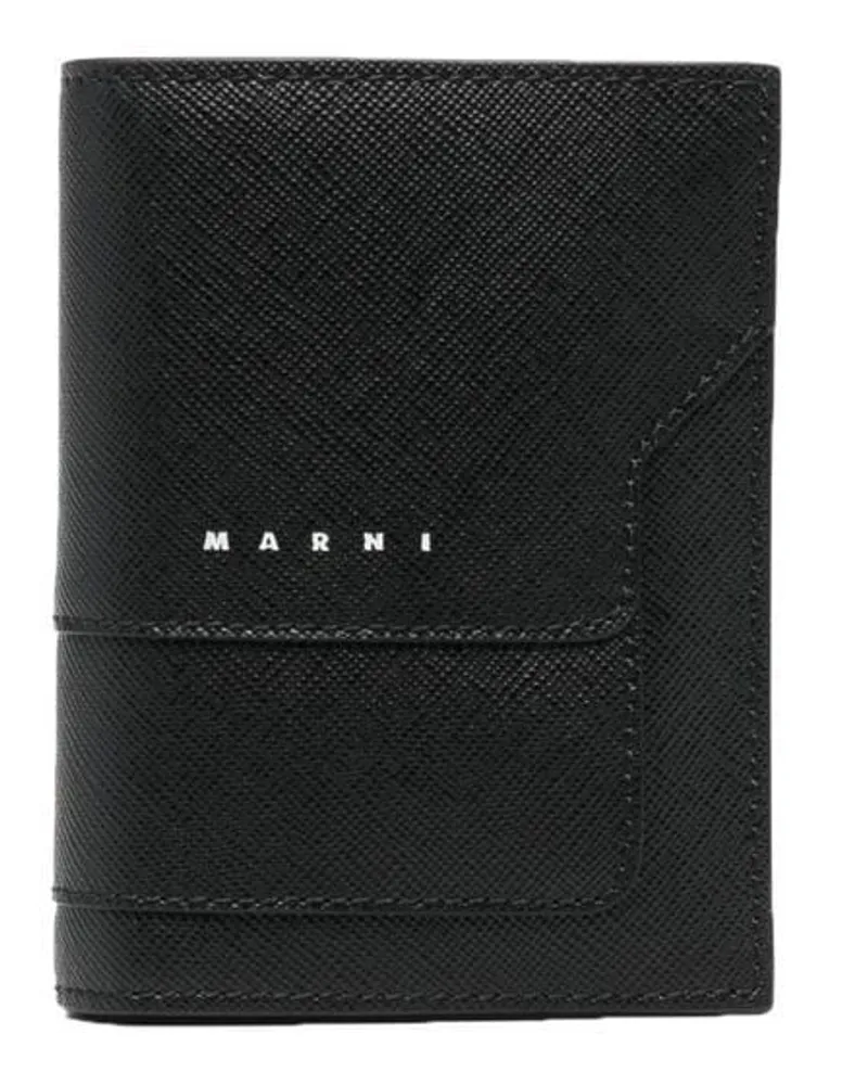 Marni Portemonnaie mit Logo-Print - Schwarz Schwarz