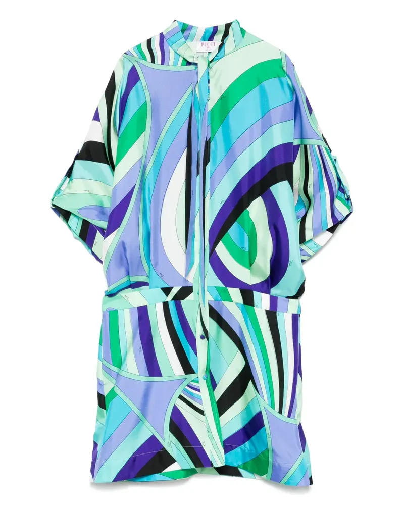 Emilio Pucci Kleid mit abstraktem Muster - Grün Grün