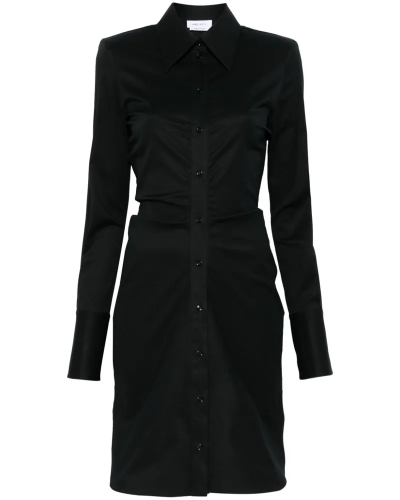 Alexander McQueen Schmales Kleid - Schwarz Schwarz
