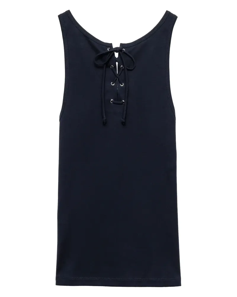 Prada Tanktop mit Schnürung - Blau Blau