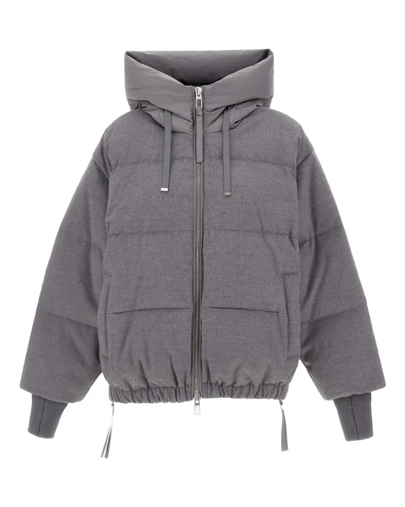 DUNO quilted hooded down jacket - Grau Grau