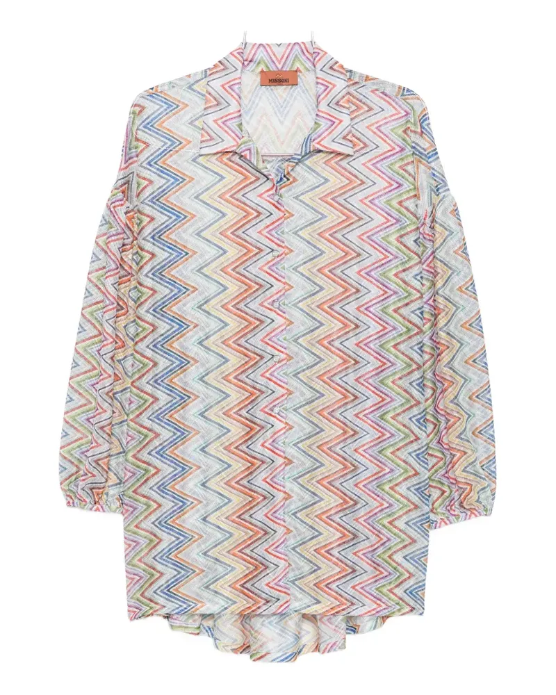 Missoni zigzag-knit shirt - Nude Nude