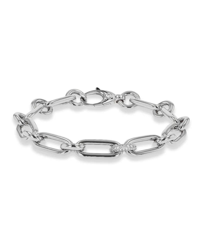 Pragnell 18kt Mini Havana Weißgoldarmband mit Diamanten - Silber Silber