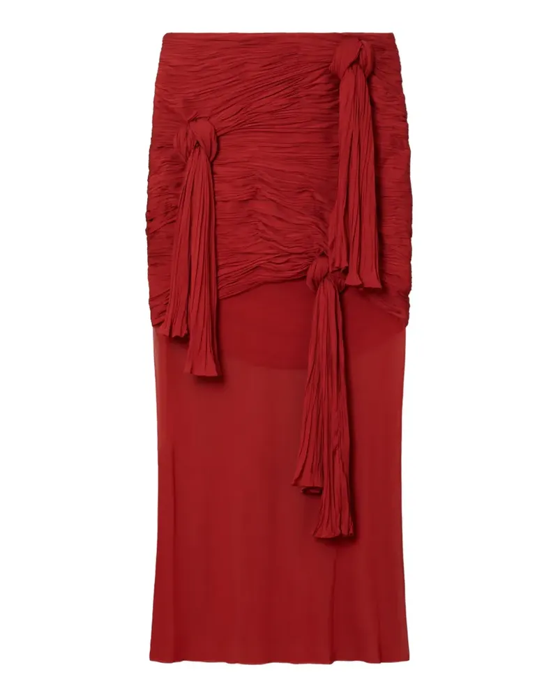 Tory Burch Geknoteter Rock - Rot Rot