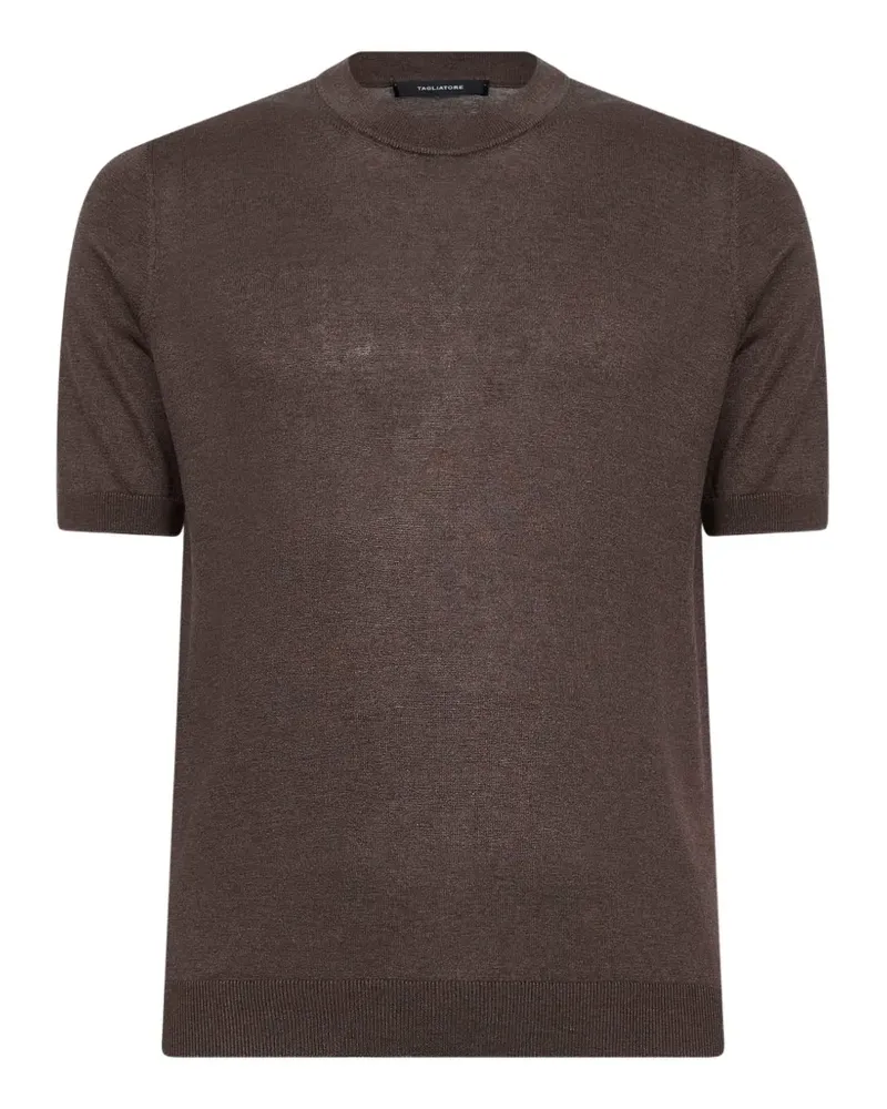 Tagliatore Klassisches T-Shirt - Braun Braun