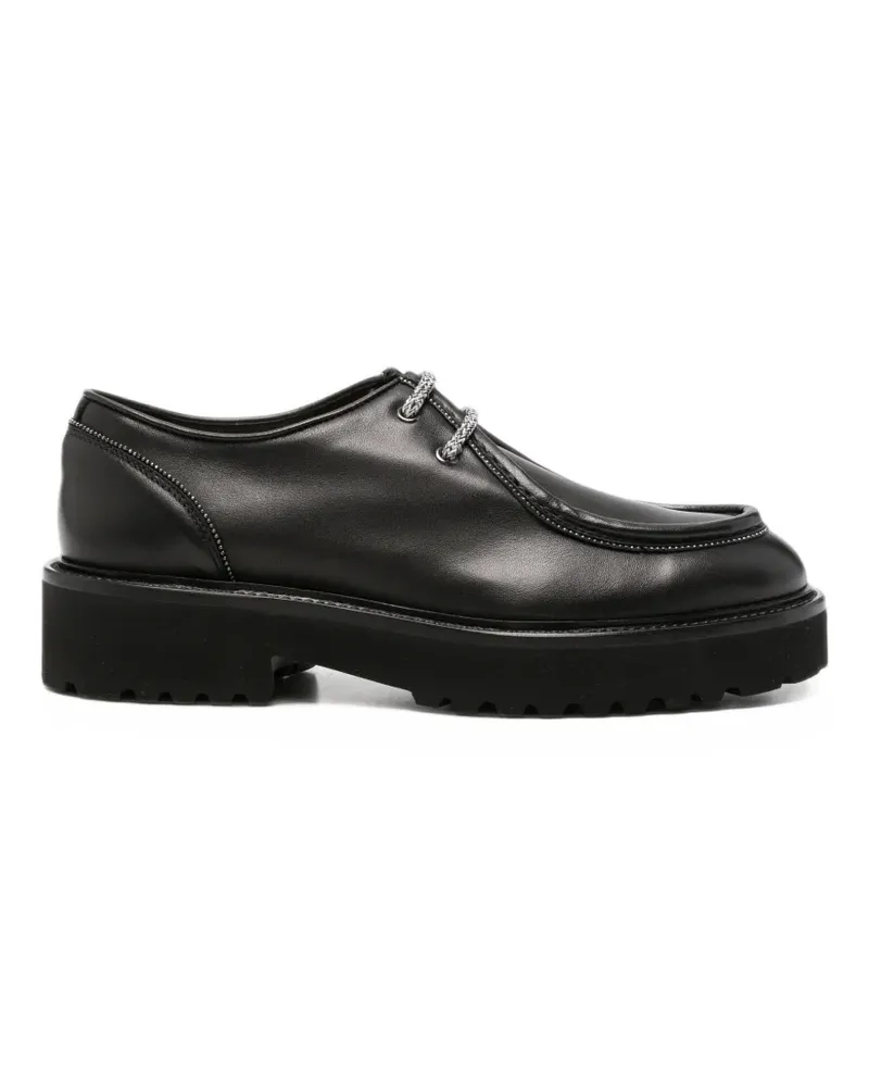 Doucal´s Derby-Schuhe mit klobiger Sohle - Schwarz Schwarz