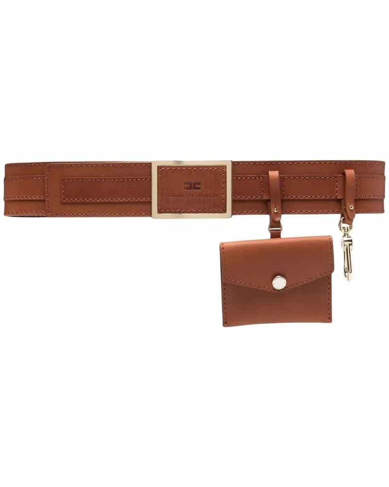 Elisabetta Franchi Gürtel aus Leder - Braun Braun