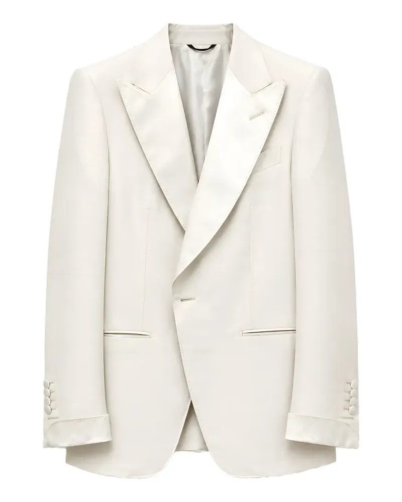 Tom Ford peak-lapel wool suit jacket - Nude Nude
