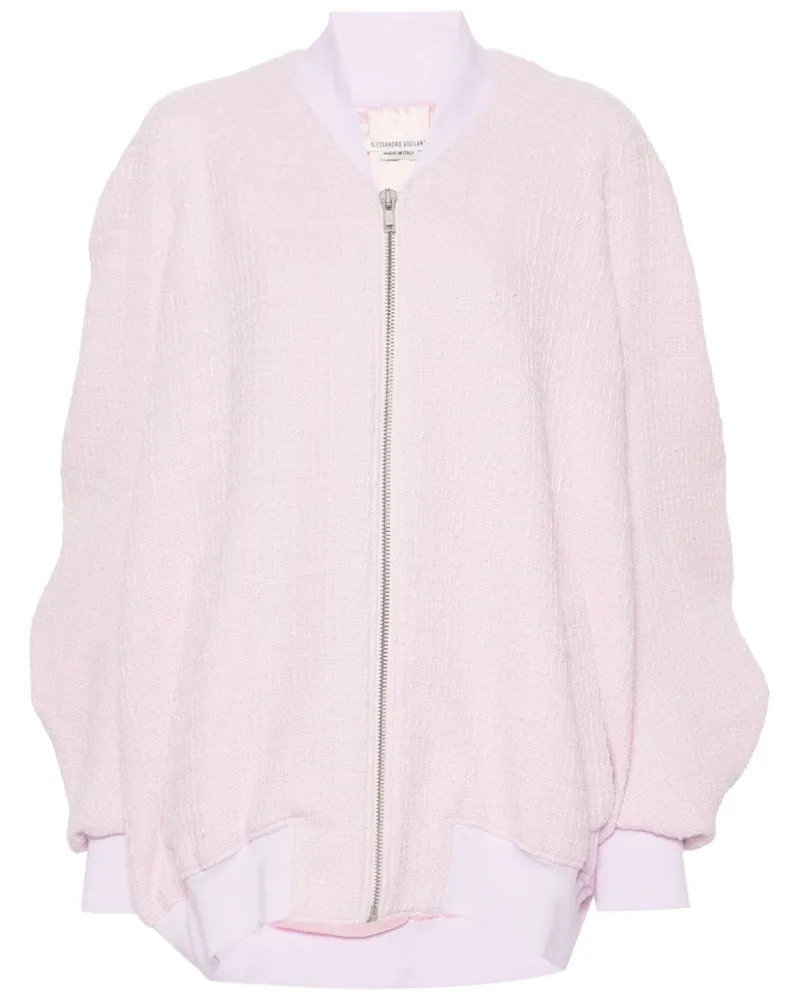 Alessandro Vigilante Bomberjacke aus Tweed - Rosa Rosa
