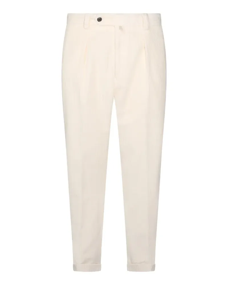 Berwich pleated corduroy trousers - Nude Nude