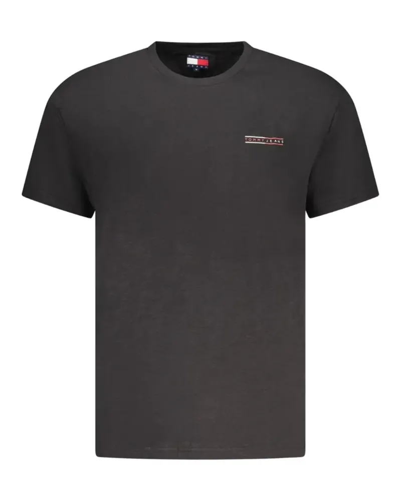 Tommy Hilfiger T-Shirt mit Logo-Patch - Schwarz Schwarz