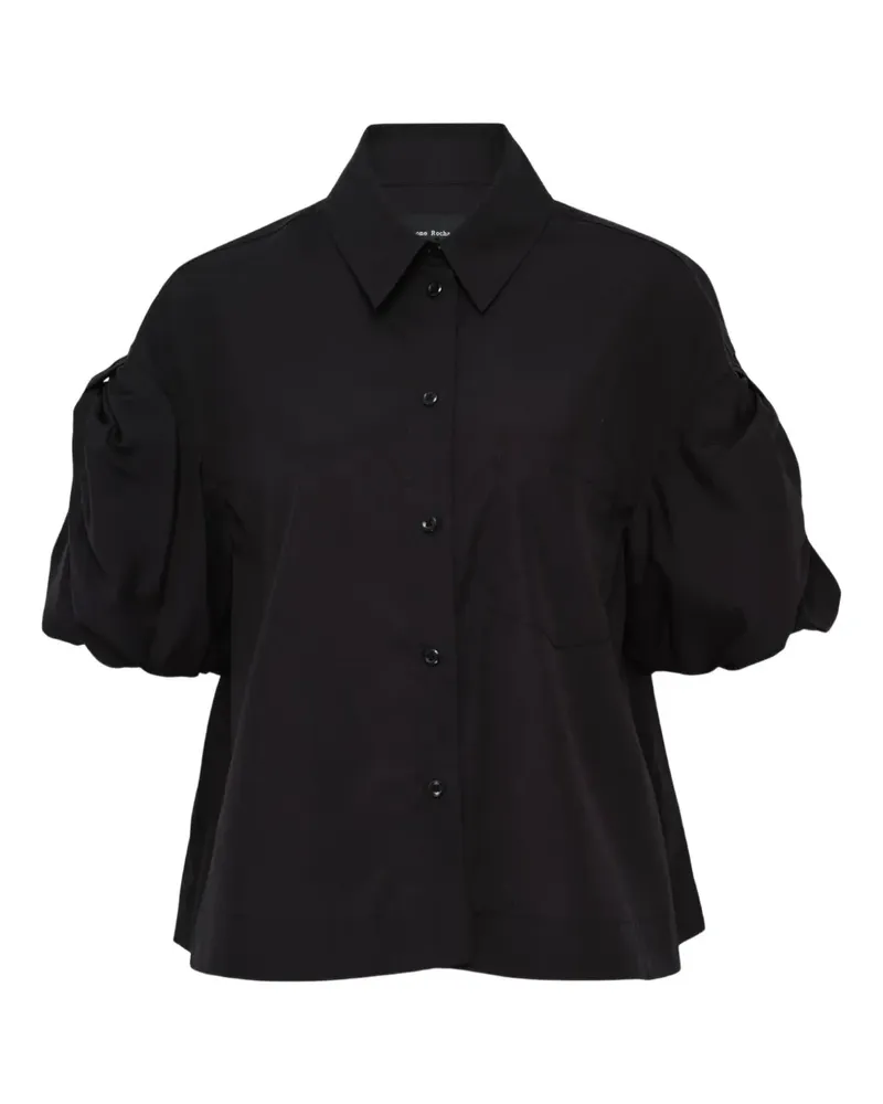 Simone Rocha puff bow sleeve shirt - Schwarz Schwarz