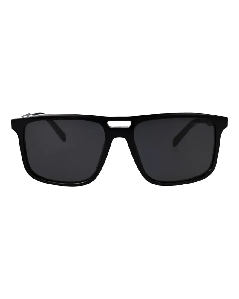 Prada Sonnenbrille mit eckigem Gestell - Schwarz Schwarz