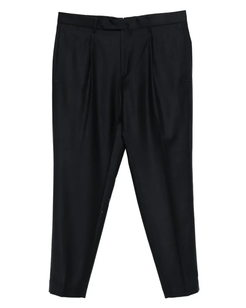 Dell'oglio Klassische Bundfaltenhose - Schwarz Schwarz