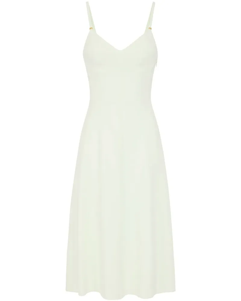 Elisabetta Franchi Midikleid mit Schnürung - Grün Grün