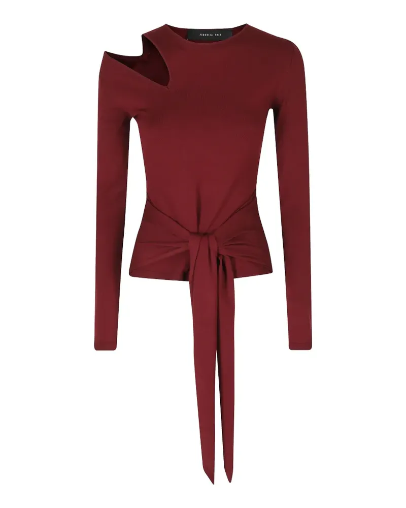 Federica Tosi Pullover mit Cut-Out - Rot Rot