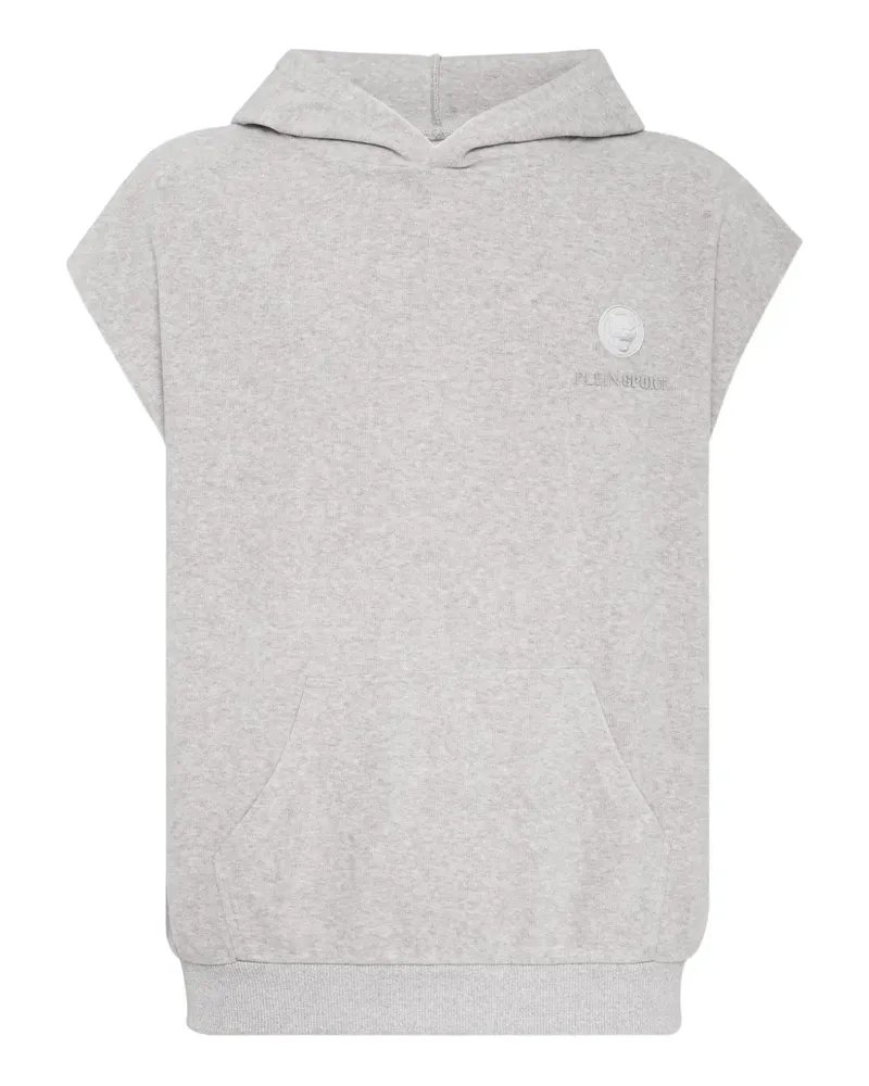 Philipp Plein Ärmelloser Hoodie mit Logo-Patch - Grau Grau