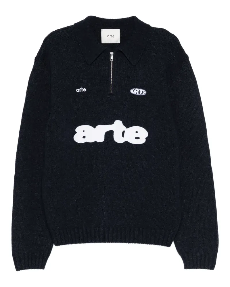 Arte Antwerp Poloshirt mit Logo-Patch - Blau Blau