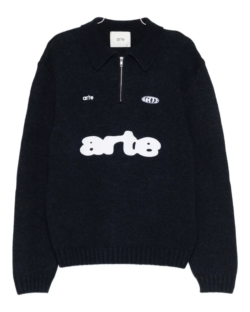 Arte Antwerp Poloshirt mit Logo-Patch - Blau Blau