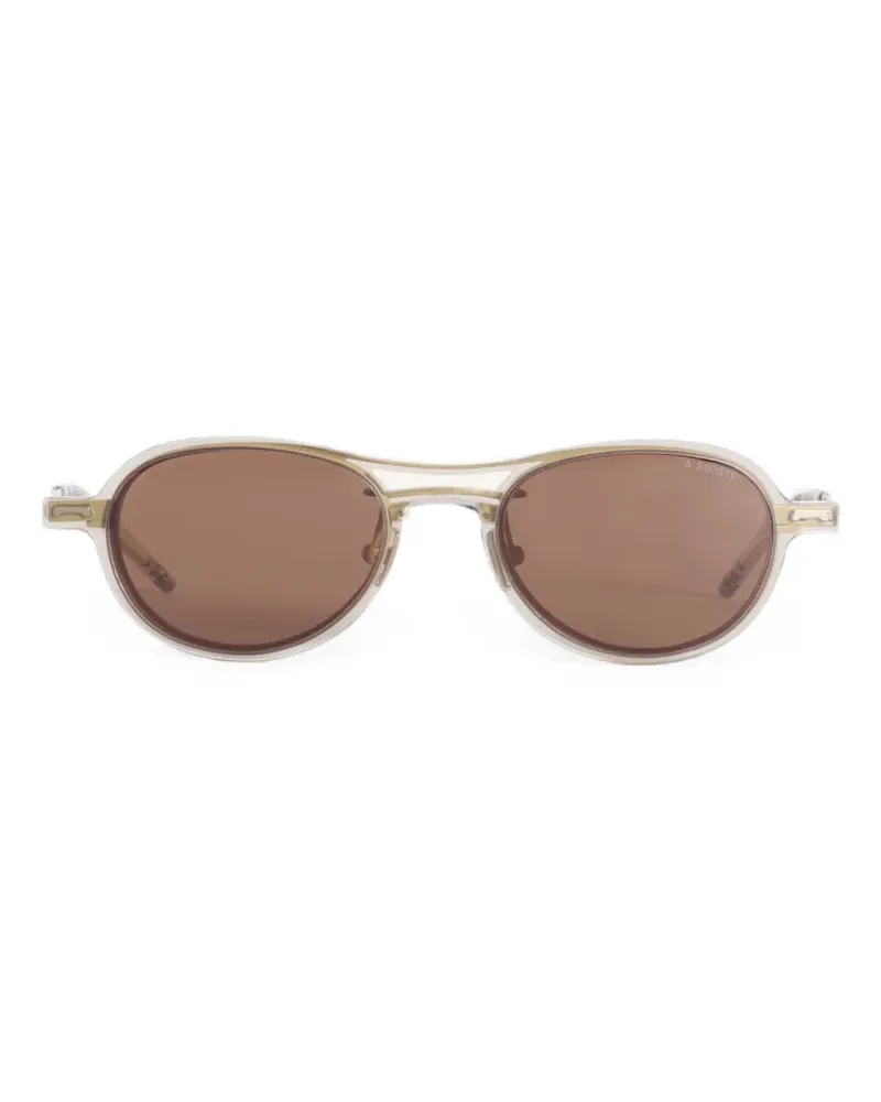 Kitsuné x A. Society Sonnenbrille mit ovalem Gestell - Nude Nude