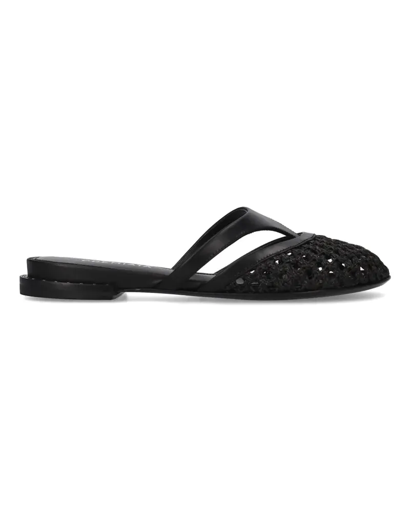 Premiata woven studded flat mules - Schwarz Schwarz