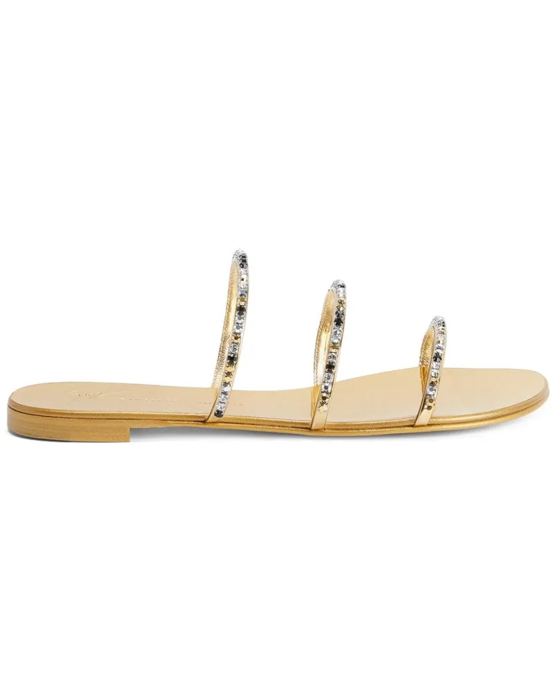 Giuseppe Zanotti Sandalen mit Kristallen - Gold Gold