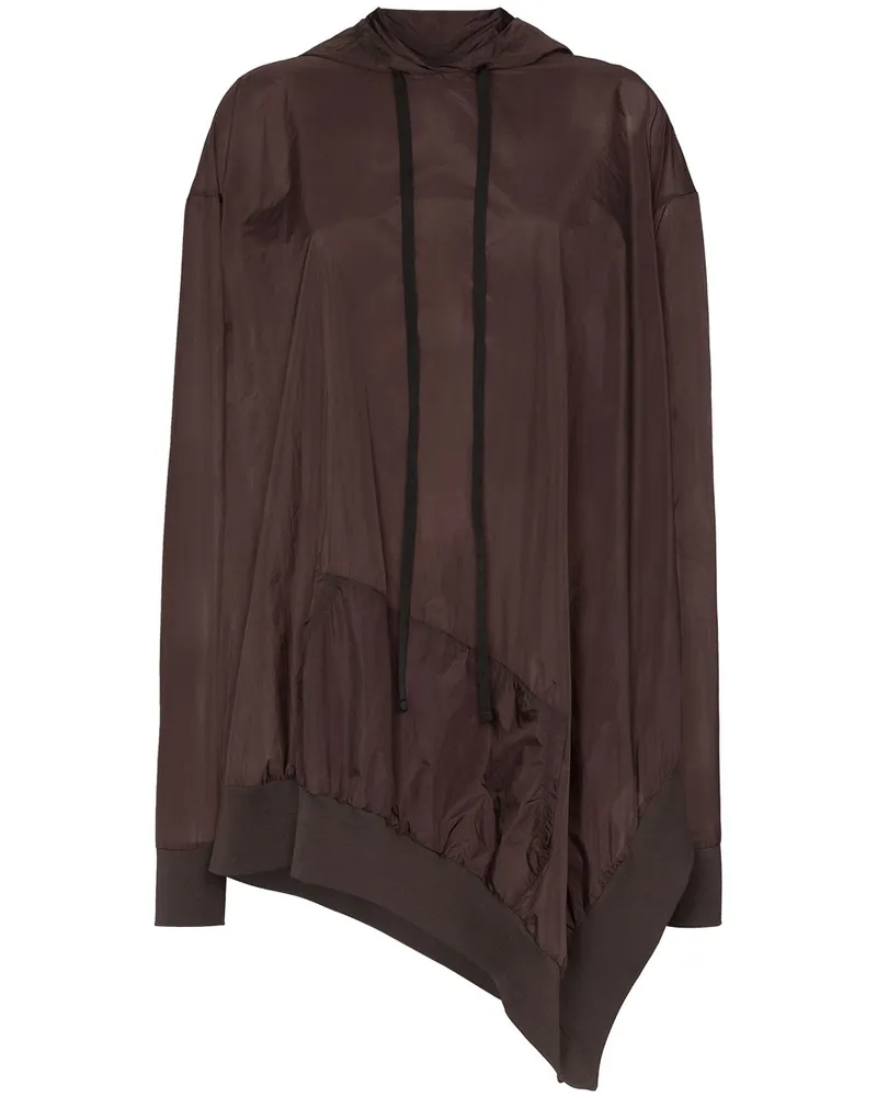 Unravel Asymmetrischer Kapuzenpullover - Braun Braun
