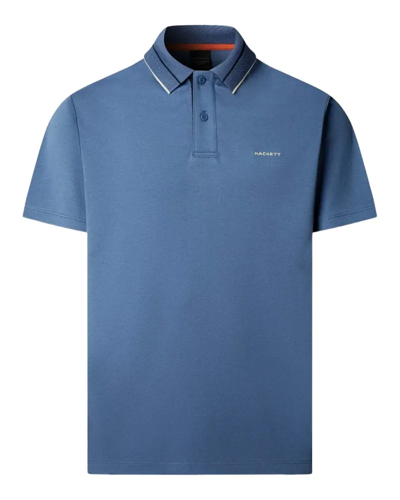 Hackett Poloshirt mit Umschlag-Detail - Blau Blau