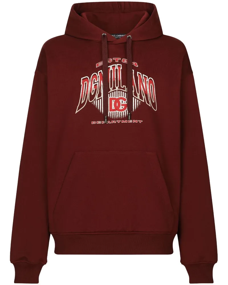 Dolce & Gabbana Hoodie mit Logo-Print Schwarz