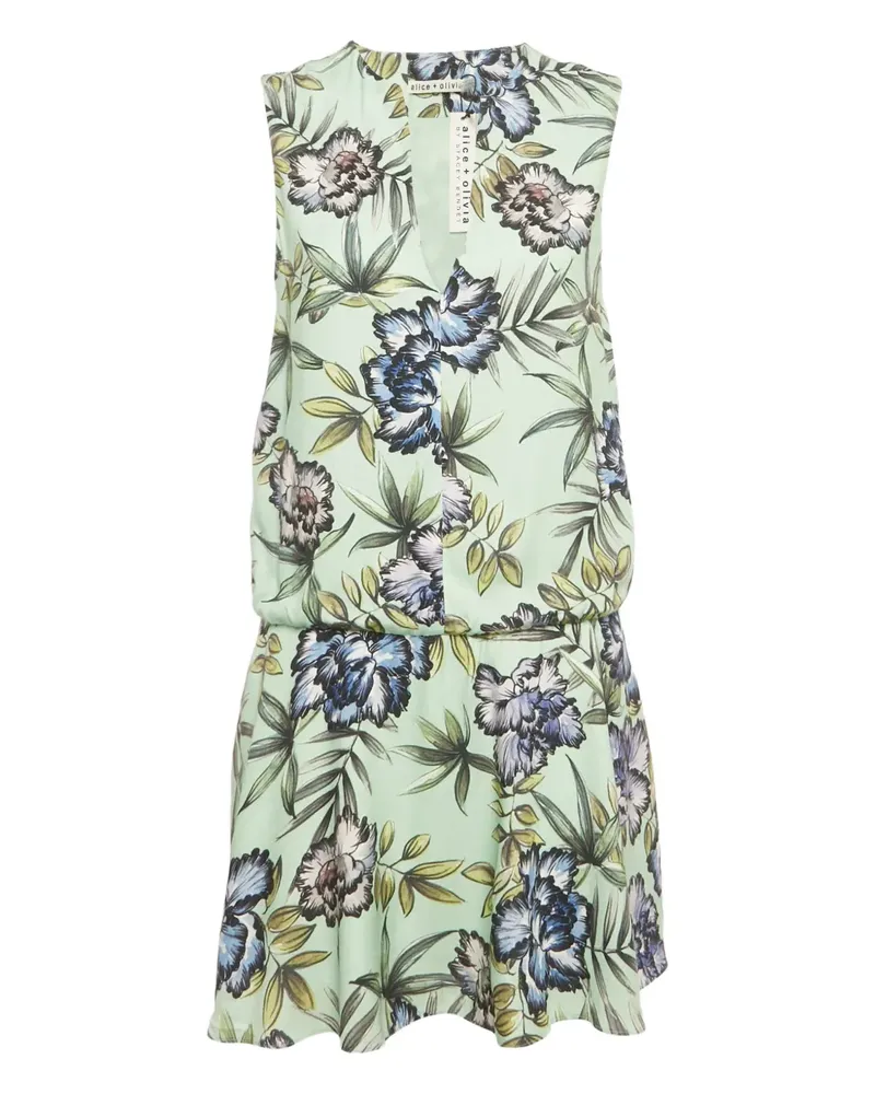 Alice + Olivia floral-print mini dress - Grün Grün