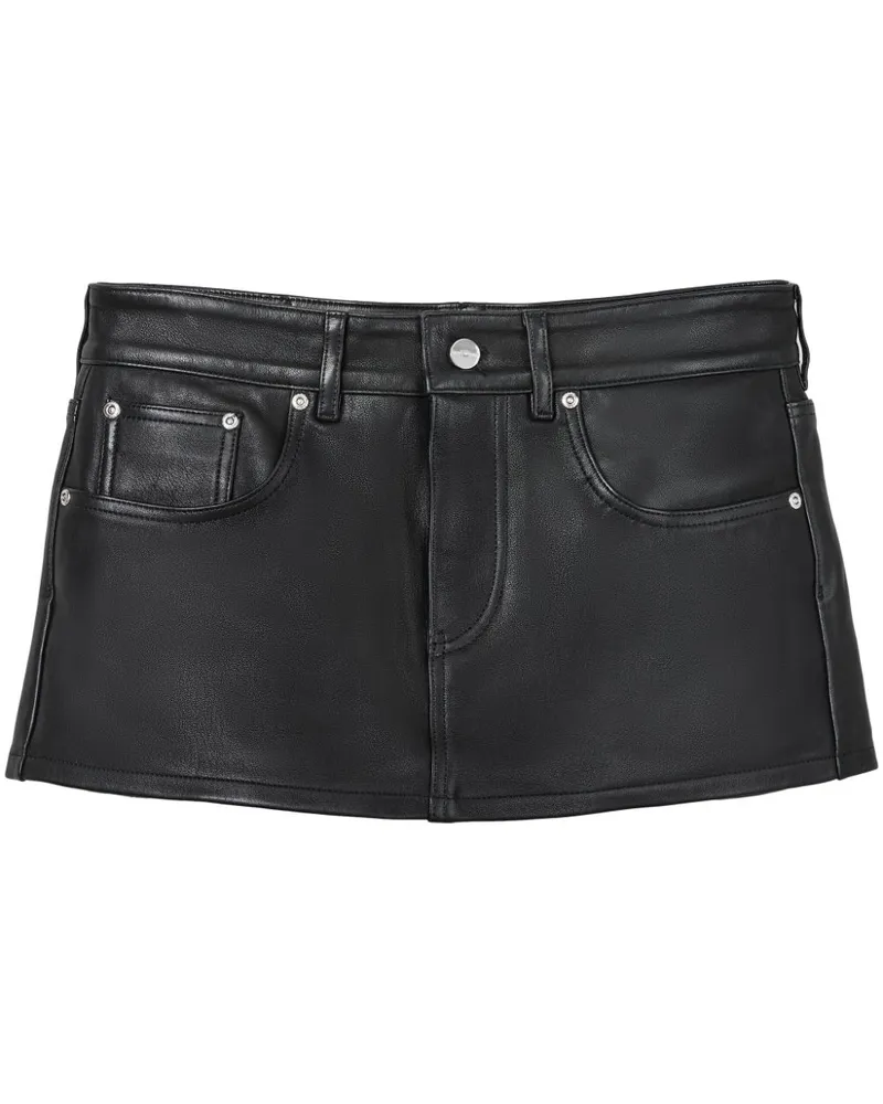 Marc Jacobs The Leather Shorts - Schwarz Schwarz