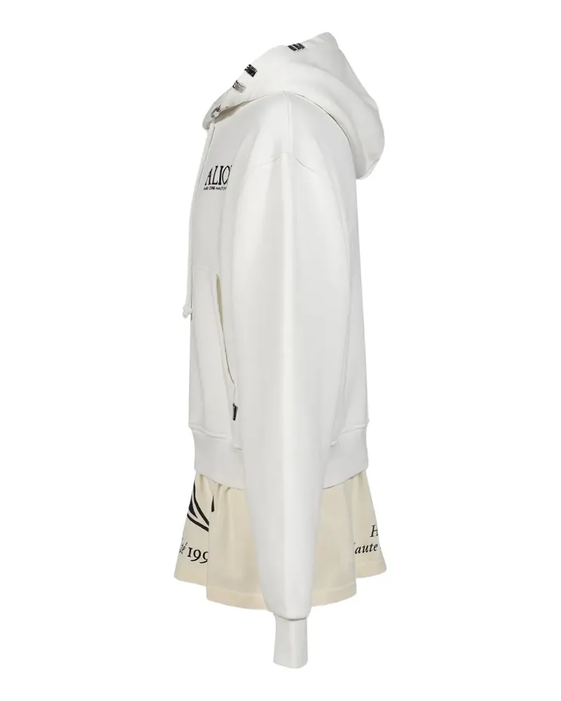 N.HOOLYWOOD Co-Tour layered logo-print hoodie - Weiß Weiß