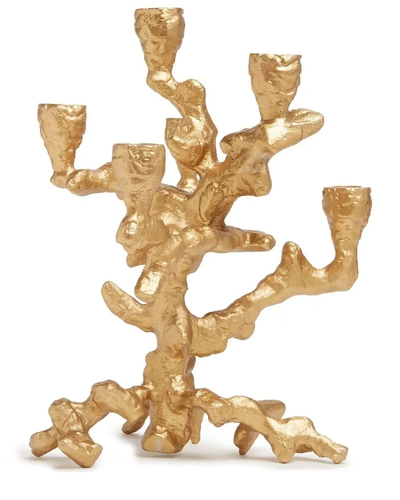 POLSPOTTEN Kleiner Kerzenhalter in Apfelbaumform - Gold Gold