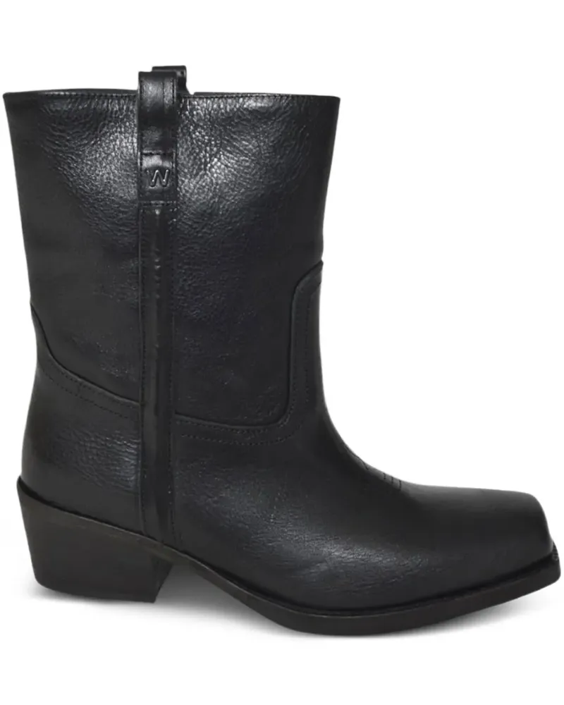 Max Mara Loafer mit eckiger Kappe 60mm - Schwarz Schwarz