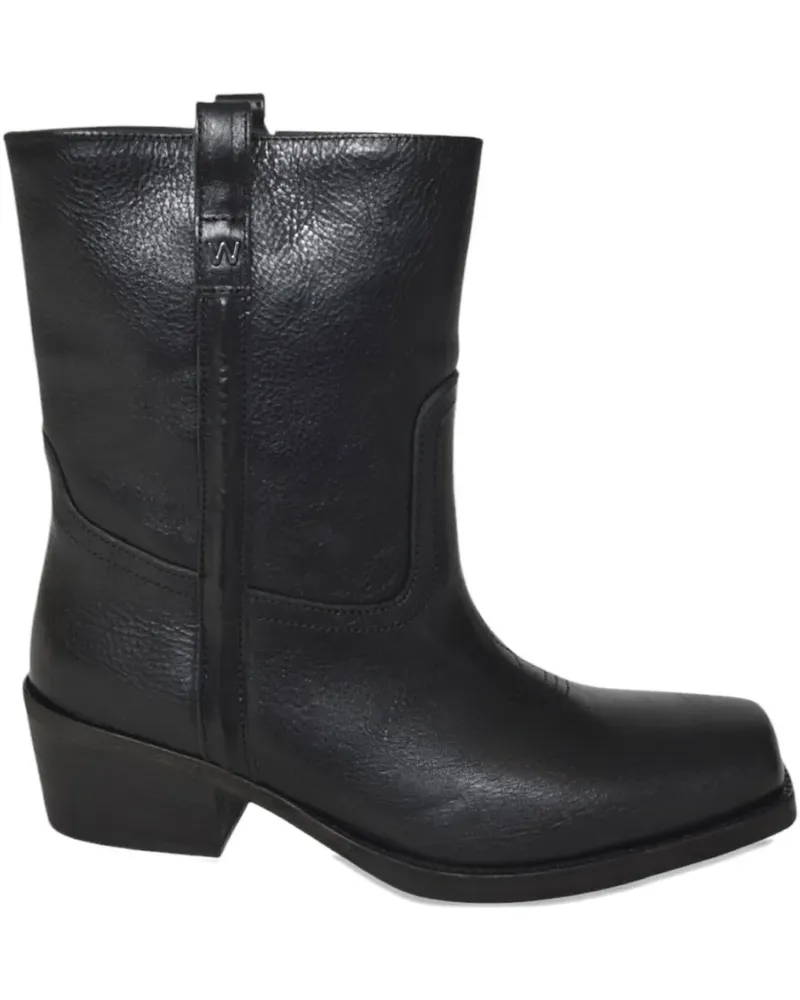 Max Mara Loafer mit eckiger Kappe 60mm - Schwarz Schwarz