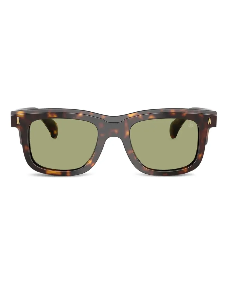 Moncler Eckige Claro Sonnenbrille in Schildpattoptik - Braun Braun