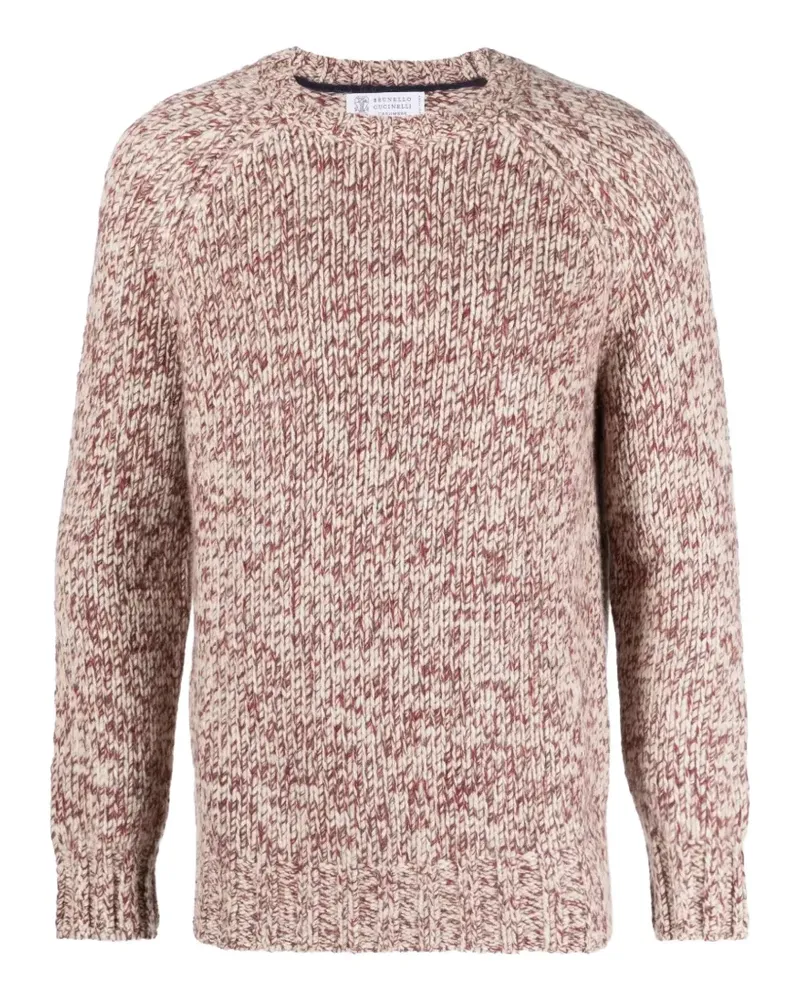 Brunello Cucinelli chunky-knit raglan-sleeve sweater - Rot Rot