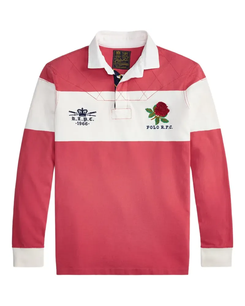 Ralph Lauren Poloshirt mit Rosenstickerei - Rot Rot